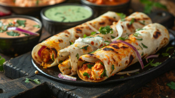 Paneer Tikka Bhurji Roll